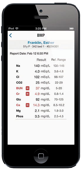 real-time clinical information